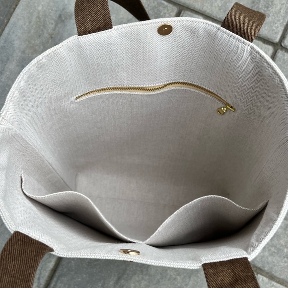 Reduce Reuse Recycle ♻️ Made from Authentic Hermes Dust Bags & Ribbon-Tote/Pouch - Picture 5 of 9